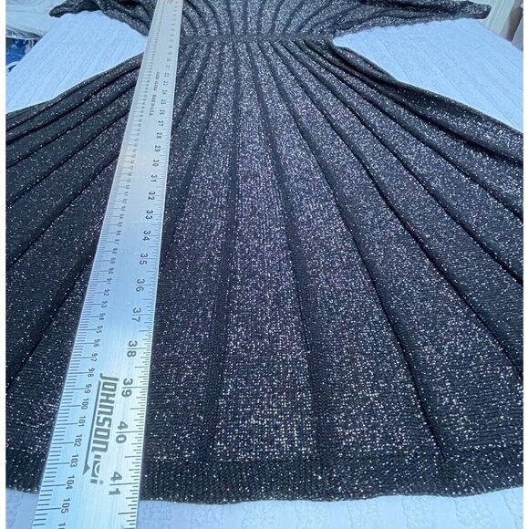 Anthropologie Knitted & Knotted Gallivant Metallic Pleated Sweater Dress Small - Picture 10 of 11